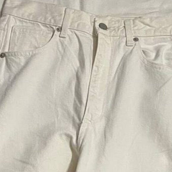 White High Rise Denim Pants - Picture 2 of 4